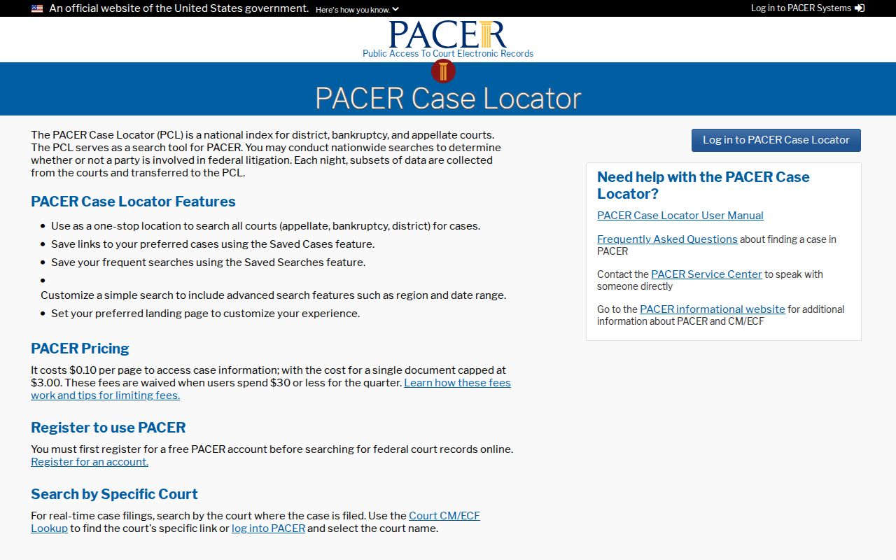 Moffat County criminal case federal PACER Case Locator